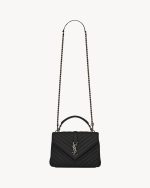 YSL College Medium in Quilted Leather